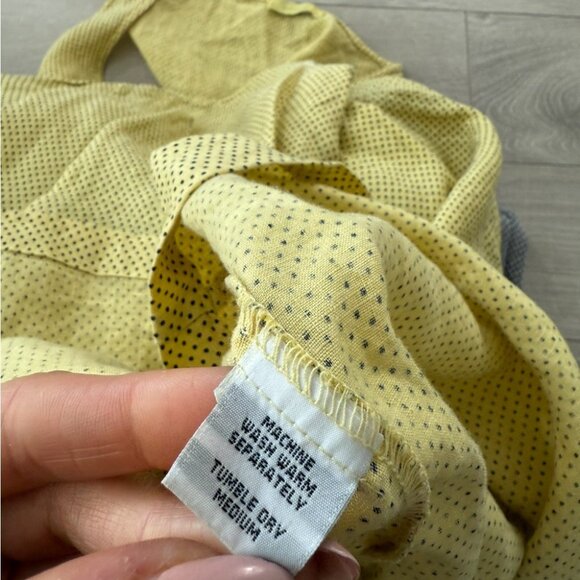 Cut Loose Butter Yellow Polka Dot Sleeveless Lagenlook Mini Tunic Dress - Picture 8 of 11